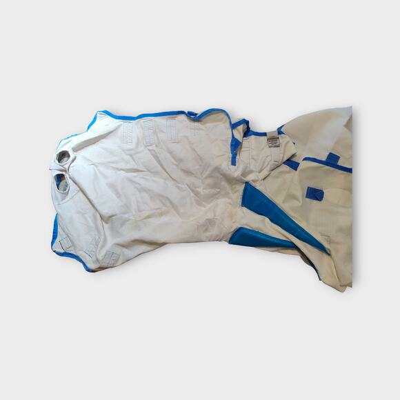 WeatherBeeta Comfitec Sweet Itch Shield Combo Neck Horse Blanket White/Blue 51" - Picture 2 of 6